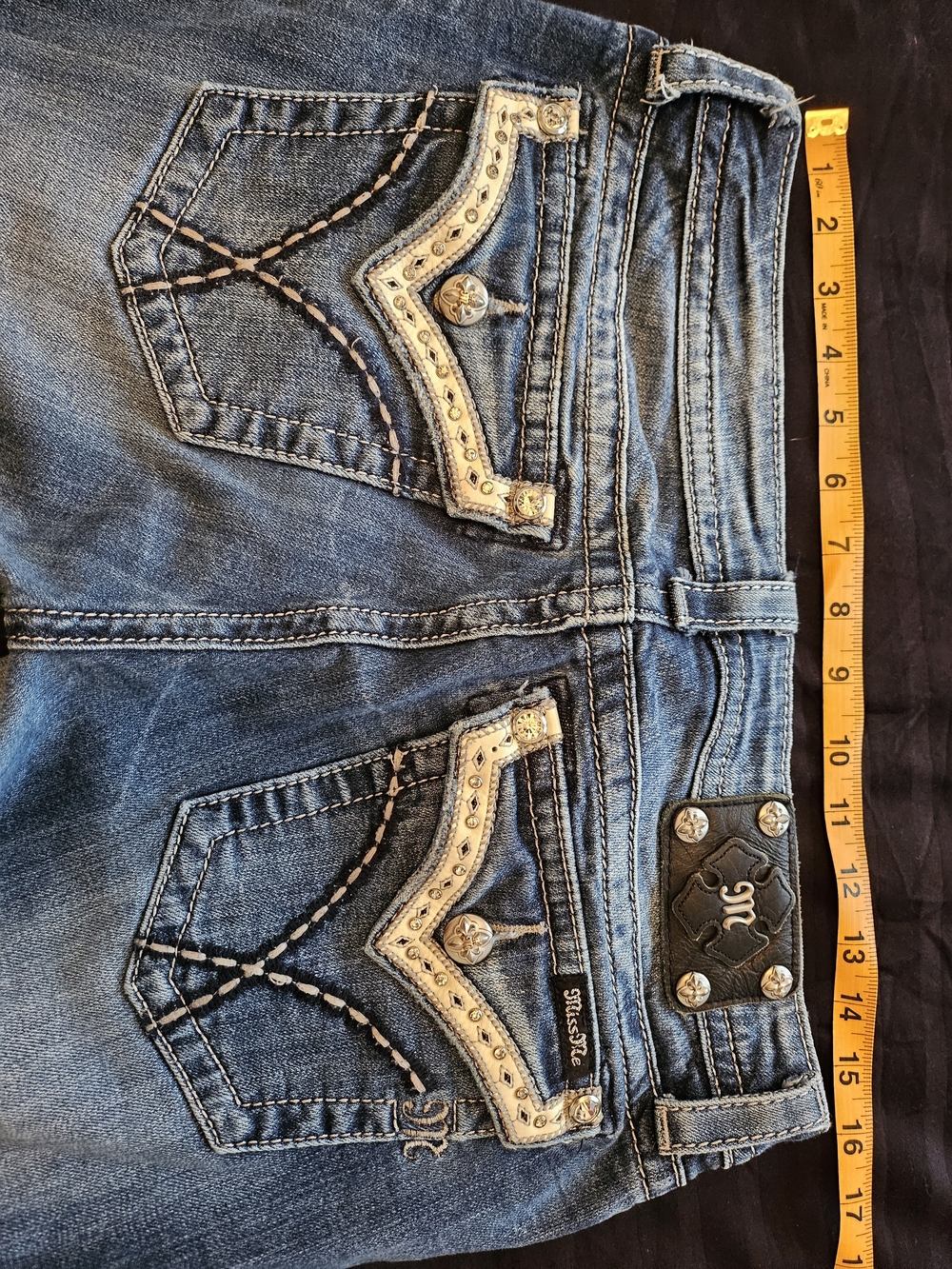 Miss Me Women's Blue Embellished Bootcut Jeans